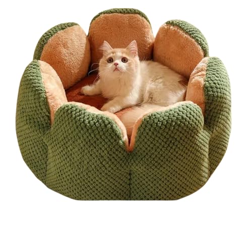 Pevfeciy Hundebett Katzenbett rund Hundekissen Hundesofa Kuscheliges Hundekorb Weich und bequem warm rutschfest,Grün,40cm von Pevfeciy