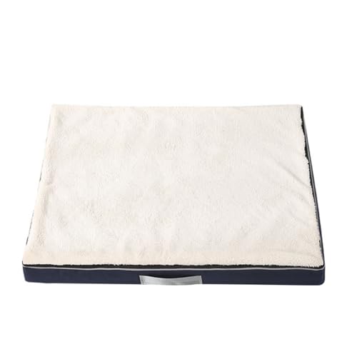 Pevfeciy Orthopädisches Hundebett Hundematte im Doppelstock-Design Waschbar Hundekissen Abnehmbar Hundekorb Rutschfester Unterseite und seitlichem Griff,Blau,75X50X10CM von Pevfeciy