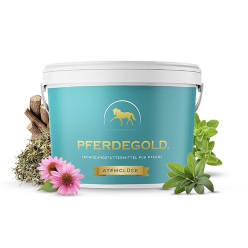 Pferdegold Atemglück 1,5kg - Pferde Pellets mit optimaler Kräuter-Versorgung - Für alle Pferderassen - 100% Natürlich - Made in Germany von Pferdegold