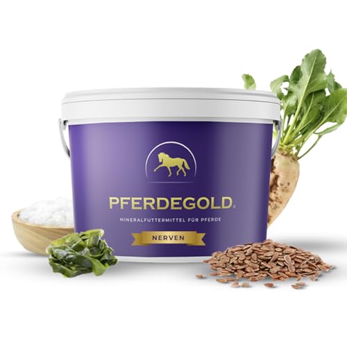 Pferdegold Nerven 1,5kg - Pferde Pellets mit Magnesium-Komplex & Omega 3 - Unterstützung bei Angst & Stress - 100% Natürlich & Dopingfrei - Made in Germany von Pferdegold