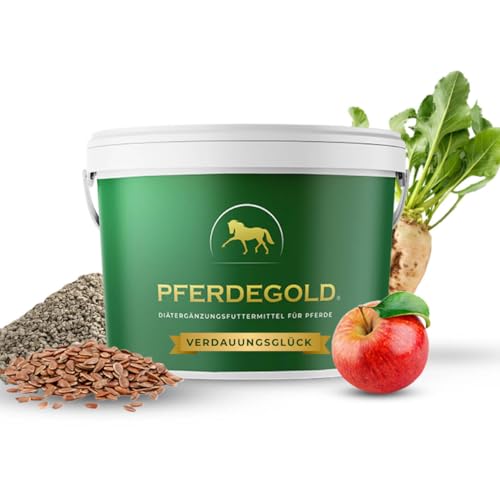 Pferdegold Verdauungsglück 1,5kg - Pferde Pellets mit Prä- & Probiotika - Diät-Ergänzungsfuttermittel für alle Pferderassen - Dopingfrei - Made in Germany von Pferdegold