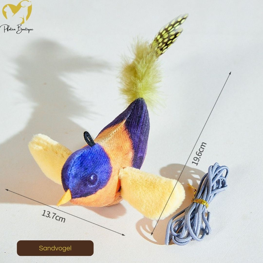 VOGELGESANG - zwitschender Vogel Katzenspielzeug zum Aufhängen – Color: Sandvogel VOGELGESANG - zwitschender Vogel Katzenspielzeug zum Aufhängen – Color: Sandvogel von Pfoten-Boutique