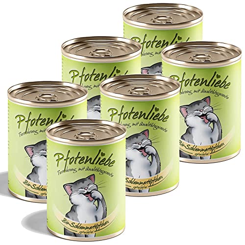 Bio Katzenfutter | Bio-Schlemmertöpfchen getreidefrei | mit Qualitätsgarantie | Natürlich ohne Chemie | Machen Sie Ihre Katze glücklich! | 400g (6X 400g) von Pfotenliebe