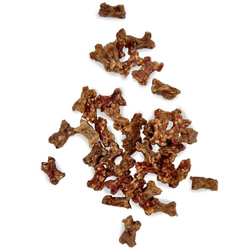 Mini Fleisch Knochen, Trainingsknöchelchen, Fleischsnack für Hunde und Katzen, 100g, Verschiedene Sorten (Ente) von Pfotenliebe