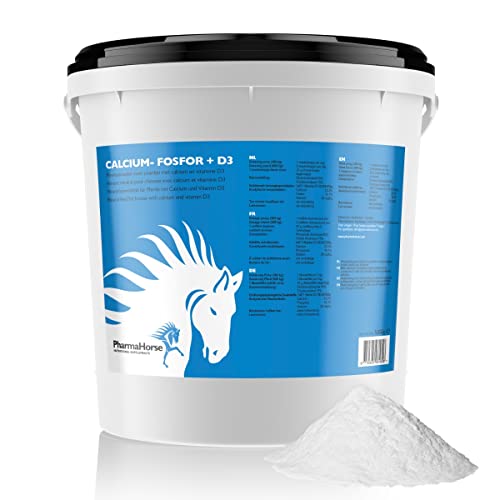 PharmaHorse Calcium-Fosfor + D3 | Skelett | Energieniveau | Muskeln | Ausgewogene Mischung | Ohne Zuckerzusatz | 5000 Gramm von PharmaHorse