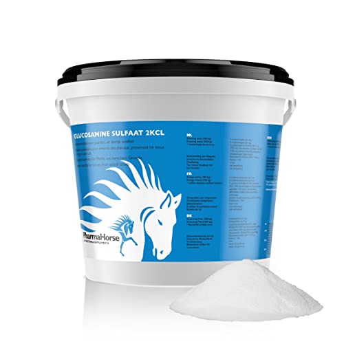 PharmaHorse Glucosamin Sulfat 2KLC | 100% frei von Zuckerzusätzen | 100% reines Glucosamin Sulfat | Dopingfrei | 1000 Gramm von PharmaHorse