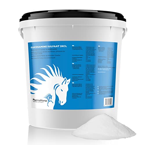 PharmaHorse Glucosamin Sulfat 2KLC | 100% frei von Zuckerzusätzen | 100% reines Glucosamin Sulfat | Dopingfrei | 5000 Gramm von PharmaHorse