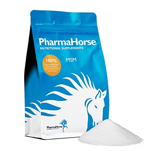 PharmaHorse MSM | Human Grade Quality | 100% frei von Zuckerzusätzen | Hochdosiert | 100% dopingfrei | 1000 Gramm von PharmaHorse