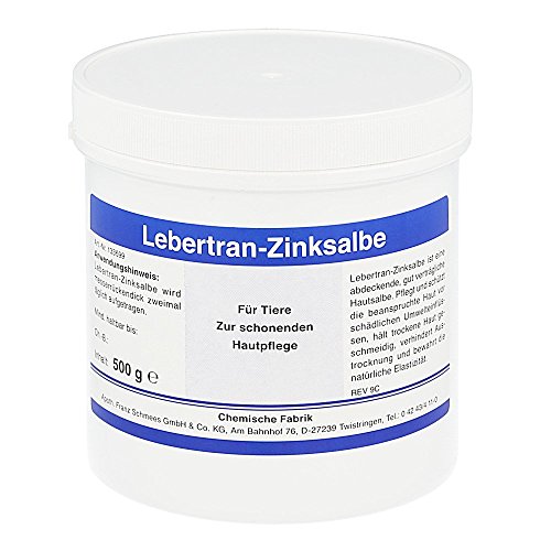 Chemische Fabrik Apotheker F. Schmees GmbH & Co. Chemische Fabrik Apotheker F. Schmees GmbH & Co. Lebertran Zinksalbe Zinksalbe Creme für Tiere 500 g von Pharmamedico GmbH