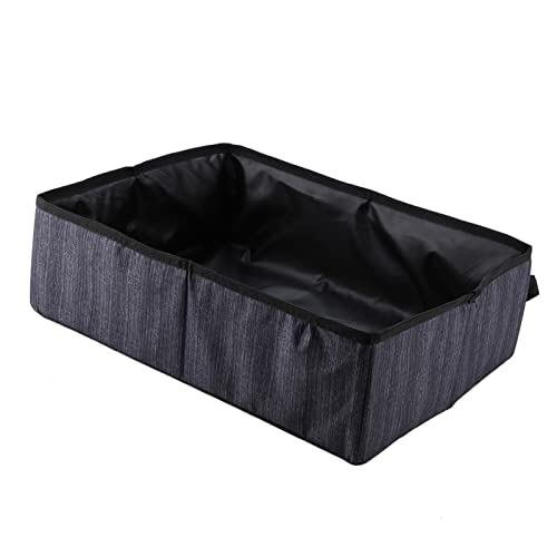 Katzentoilette, Robuste, Faltbare Haustiertoilette aus Nylon, für Outdoor-Camping-Katzenreisen (Black) von Phefop