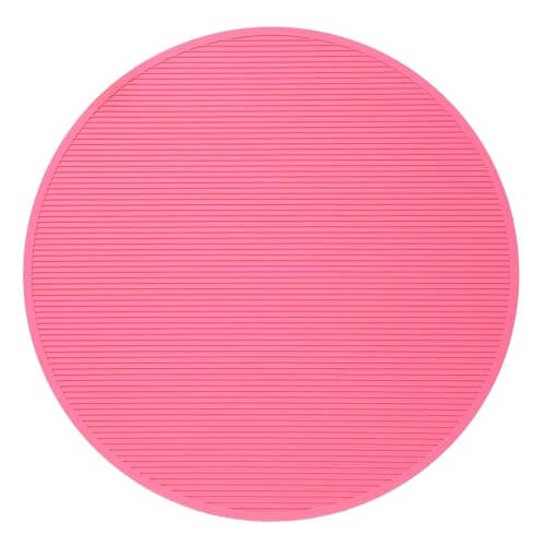 Rutschfeste Matte für Haustierpflege, gepolsterte Matte für die Fellpflege von Hunden und Katzen, Badematte für Haustiere, Durchmesser: 57 cm (Rosa, Durchmesser: 57 cm) von Phenfor