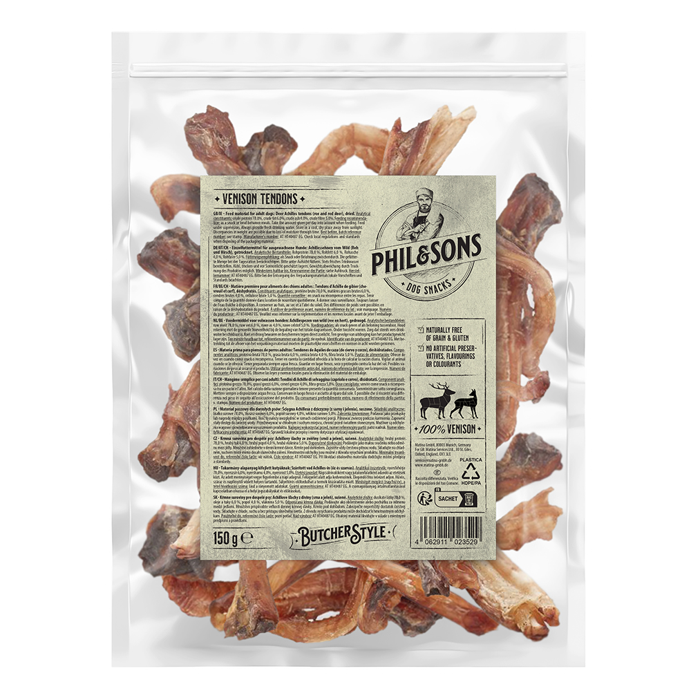 Phil & Sons Achillessehnen vom Wild - Sparpaket: 3 x 150 g von Phil & Sons