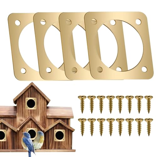 Bluebird House Guard aus Metall, Raubtierschutz aus Metall für Bluebird House,4 Stück Vogelhaus-Ersatzschutz - Vogelhaus-Schutzgitter, Vogelhaus-Kupfergitter, Vogelhaus-Ersatzgitter von PhnkjGh