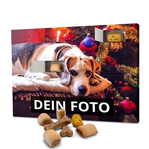 PhotoFancy - Hunde-Adventskalender mit eigenem Foto personalisiert - mit Hunde Leckerlis gefüllt - Weihnachtskalender für Hunde von PhotoFancy