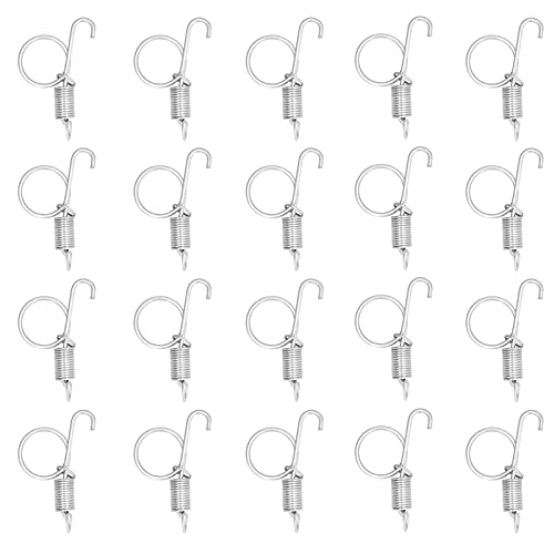 Cage Door SP -Hook 20pcs Metallfinger -Verriegelung zum Befestigen von Kaninchen -Haustier -Bauernausrüstung Haken mit hoher Härte langlebig und einfach zu bedienen (Small Spring cage Door Hook) von Pilipane