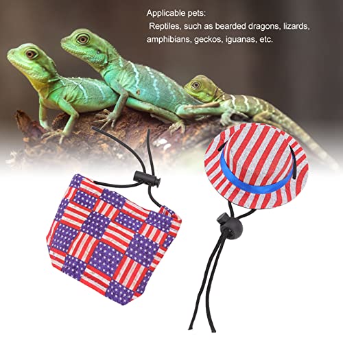 Eidechsen-Bandanas,Bartdrachen-Umhang, Hut-Set, verstellbar, interessant, Eidechsen-Bandanas für Bartdrachen, Amphibien, Geckos, Leguane (M-Pink) von Pilipane