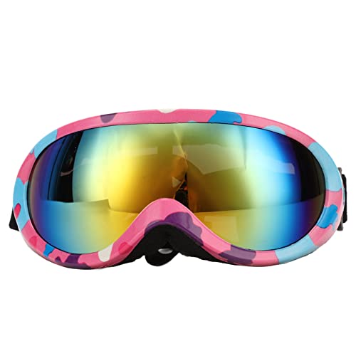 Hund Sonnenbrille Hundbrillenschutz Windschutz Staubschutz Nebelschutz Haustiergläser Auge Verschleißschutz mit einstellbarem Riemen für mittel- oder große Hund Zebra Rahmen (Pink Blue Frame) von Pilipane