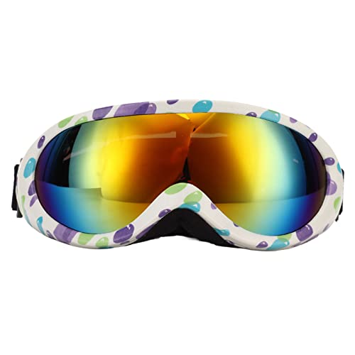 Hund Sonnenbrille Hundbrillenschutz Windschutz Staubschutz Nebelschutz Haustiergläser Auge Verschleißschutz mit einstellbarem Riemen für mittel- oder große Hund Zebra Rahmen (White Purple Frame) von Pilipane