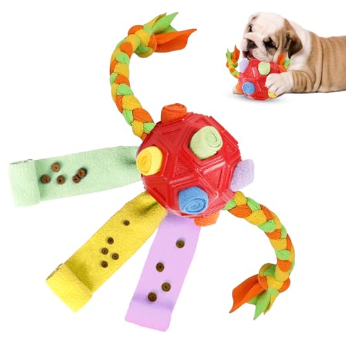 Pilipane Schnüffelball für Hunde,Interactive Dog Toy,Schnüffelball Spielzeug für Haustiere mit Bissfestem Seil, Lindert Langeweile,Schnüffelball Hund für kleine,Mittelgroße und große Hunde von Pilipane