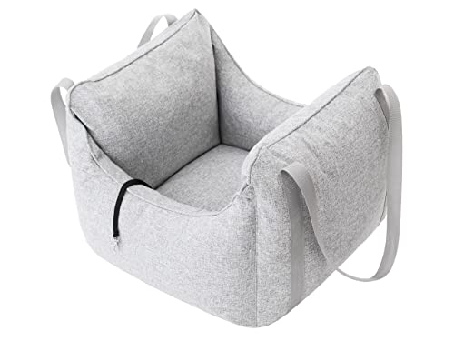 Hundeautositz, Hundedecke Auto rückbank, Transportbox Katze, Hundebox, Hundekorb, Hundegeschirr, Hundebett, Hundekörbchen, Asche Inari, 60 x 55 cm von PillowPrim