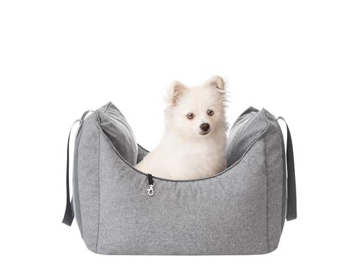 Hundeautositz, Hundedecke Auto rückbank, Transportbox Katze, Hundebox, Hundekorb, Hundegeschirr, Hundebett, Hundekörbchen, Graphit Inari, 60 x 55 cm von PillowPrim