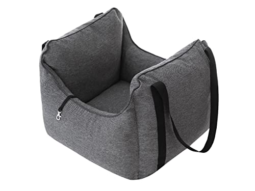 Hundeautositz, Hundedecke Auto rückbank, Transportbox Katze, Hundebox, Hundekorb, Hundegeschirr, Hundebett, Hundekörbchen, Schwarz Inari, 60 x 55 cm von PillowPrim