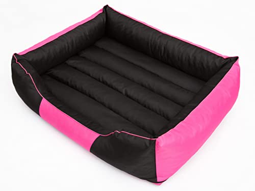 PillowPrim Hundebett Haustierbett Liegen Hundekissen Kissen Bett Hundeliege Hundematratze Sofa Tierbett Hundesofa Matratze, Rosa, L - 65 x 50 cm von PillowPrim