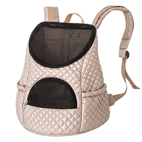 Katzentragetasche, Transportbox, geräumiger Hundetragetasche, Transport, Backpack, Rucksack, für Hunden oder Katzen, Reise, Beige, S: 32x31 cm von PillowPrim