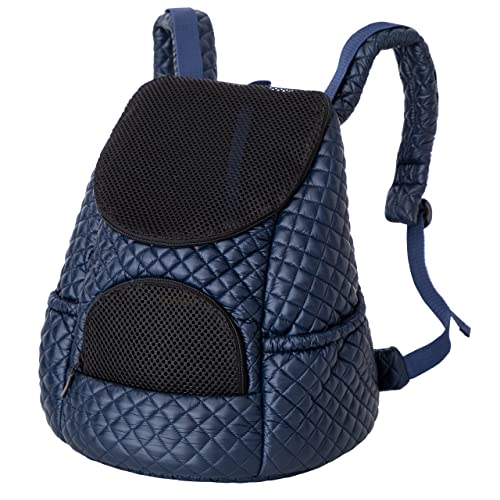 Katzentragetasche, Transportbox, geräumiger Hundetragetasche, Transport, Backpack, Rucksack, für Hunden oder Katzen, Reise, Navy Blau, M: 39x35 cm von PillowPrim