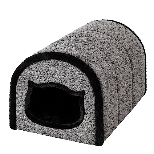 PillowPrim, Katzenhöhle, katzenbett, Spielzeug, Indoor, katzenbaum, Katzentunnel Bett, Cat Cave, Kuschelkissen, Graphit Anthology, Größe 2: 33x51x30 cm von PillowPrim