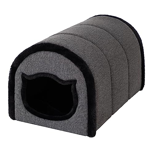 PillowPrim, Katzenhöhle, katzenbett, Spielzeug, Indoor, katzenbaum, Katzentunnel Bett, Cat Cave, Kuschelkissen, Graphit Inari, Größe 1: 29x40x27 cm von PillowPrim