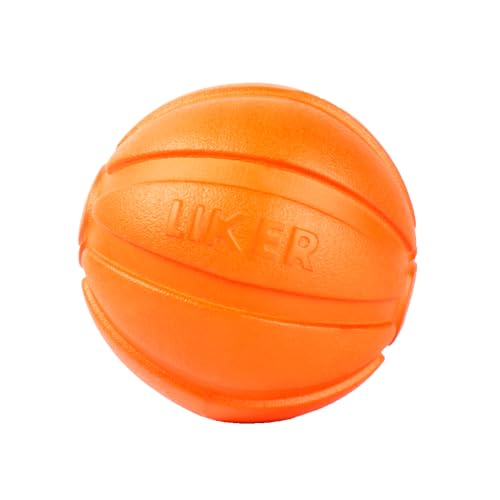 PillowPrim Ball für große Hunde, Schwimmt auf dem Wasser, Bindung zwischen Hund und Mensch, Harmolos, Hundespielzug, Hundetraining, Ø 9 cm, Orange von PillowPrim