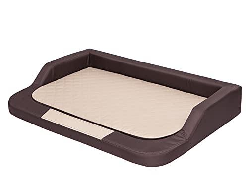 PillowPrim Hundebett Bett Hundeschlafplatz Hundeplatz Sofa Hundekissen Ruheplatz Hundematratze Hundekorb Hundehütte Doggybed Hundezubehör Hundesofa 120 x 80 cm von PillowPrim