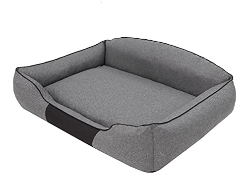 PillowPrim Hundebett Bett Hundezubehör Hundematratze Hundeschlafplatz Hundekorb Sofa Hundeplatz Hundekissen Sofa Doggybed Ruheplatz Hundehütte Hundehütte Hundesofa 110 x 85 cm von PillowPrim