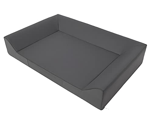 PillowPrim Hundebett Bett Hundezubehör Hundeschlafplatz Sofa Hundeplatz Sofa Doggybed Ruheplatz Hundekorb Hundehütte Hundematratze Hundehütte Hundekissen Hundesofa 120 x 80 cm von PillowPrim