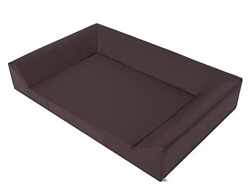 PillowPrim Hundebett Bett Hundezubehör Hundeschlafplatz Sofa Hundeplatz Sofa Doggybed Ruheplatz Hundekorb Hundehütte Hundematratze Hundehütte Hundekissen Hundesofa 120 x 80 cm von PillowPrim