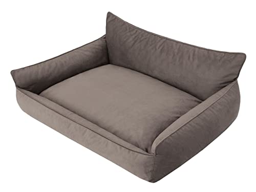 PillowPrim Hundebett Haustierbett Liegen Hundekissen Kissen Bett Hundeliege Hundematratze Sofa Tierbett Hundesofa Matratze, XL - 82 x 63 cm, Braun Fancy von PillowPrim