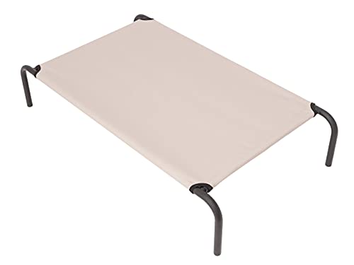 PillowPrim Hundebett Iron Metall Hundesofa Hundekissen Hundekorb Hundecouch Tierbett Weich Haustierbett L 80 x 42 cm Beige von PillowPrim