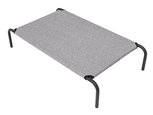 PillowPrim Hundebett Iron Metall Hundesofa Hundekissen Hundekorb Hundecouch Tierbett Weich Haustierbett L 80 x 42 cm Grau Leinen von PillowPrim