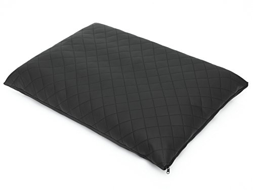 PillowPrim Hundekissen Elite Matratze Hundebett Hundesofa Hundekorb Hundecouch Tierbett Weich Haustierbett XL 74x50 cm Schwarz Öko-Leder von PillowPrim