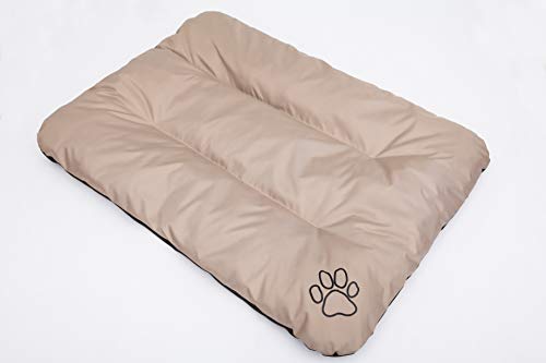 PillowPrim Hundematratze Hundesofa Liegen Hundekissen Sofa Matratze Hundekorb Bett Tierbett Weich Haustierbett Hundeliegen Kissen R1-90 x 60 cm Beige von PillowPrim