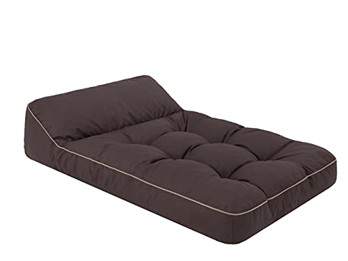 PillowPrim Hundematratze Hundesofa Matratze Kissen Hundekissen Liegen Haustierbett Bett Sofa Hundekorb Tierbett Weich Hundeliegen L : 98 x 62 cm Braun von PillowPrim