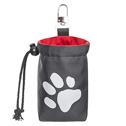 PillowPrim LEBENSMITTELTASCHE FÜR Hund Futterbeutel Für Hunde Tragbarer Imbissbeutel Futtertasche Leckerlitasche Snack Bag Lernen für den Hund 12 x 8 x 5 cm von PillowPrim