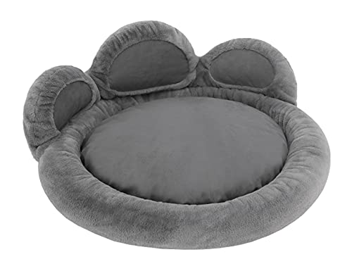 PillowPrim Hundebett Hundesofa Liegen Hundekissen Sofa Hundekorb Bett Hundecouch Tierbett Weich Haustierbett Hundeliegen Kissen L - 75 x 75 cm Grau von PillowPrim