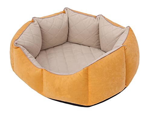 PillowPrim Hundebett New York Premium Hundeschlafplatz Hundesofa Hundekissen Ruheplatz Hundematratze Ruhe Beruigingsplatz Hund Katze Matte Matratze Rundesbett 50x40 cm von PillowPrim