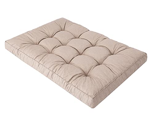 Hundematratze Hundesofa Matratze Kissen Hundekissen Liegen Haustierbett Bett Sofa Hundekorb Tierbett Weich Hundeliegen XL : 117 x 78 cm Beige von PillowPrim