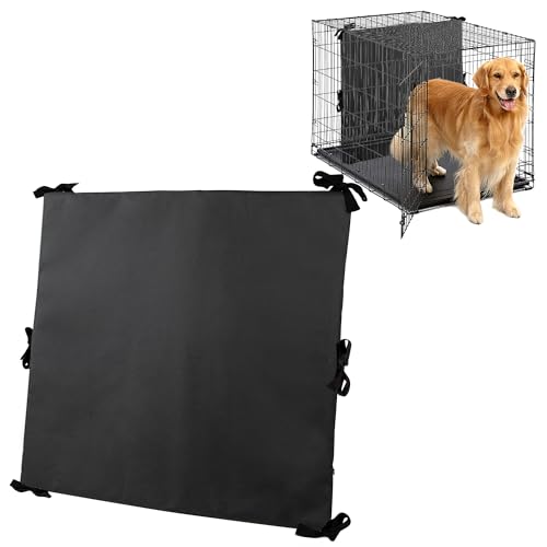 Weiche Trennwand für Hundekäfige (nur Trennwand, ohne Kiste), warme, dicke Hundehütten-Trennwand mit Bändern, Hundebox-Zubehör für Welpenbox-Training, Grau, 57,1 cm H x 61 cm B von Pilviset