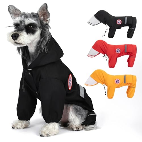 PINA Hunde-Regenmantel, wasserdichte Hunde-Regenjacke mit Kapuze von Pina