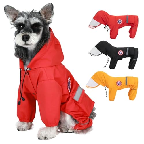 PINA Hunde-Regenmantel, wasserdichte Hunde-Regenjacke mit Kapuze von Pina