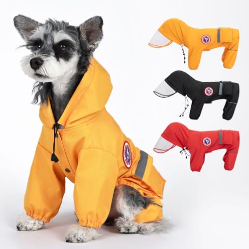 PINA Hunde-Regenmantel, wasserdichte Hunde-Regenjacke mit Kapuze von Pina